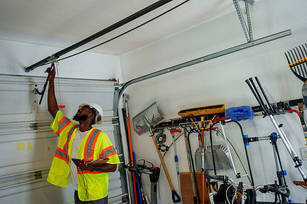 Professional Garage Door Panel Replacement technician working in Sibley County County, MN
